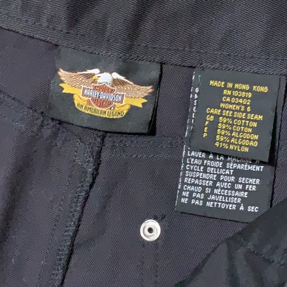 Harley Davidson Biker Riding Pants Cotton/Nylon Size 6 - Picture 5 of 10
